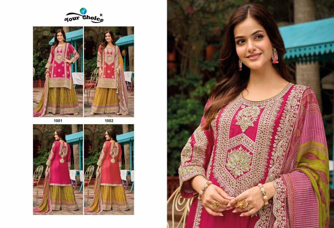 Kelly By Your Choice Pure Chinon Wedding Sharara Readymade Suits Wholesale Online